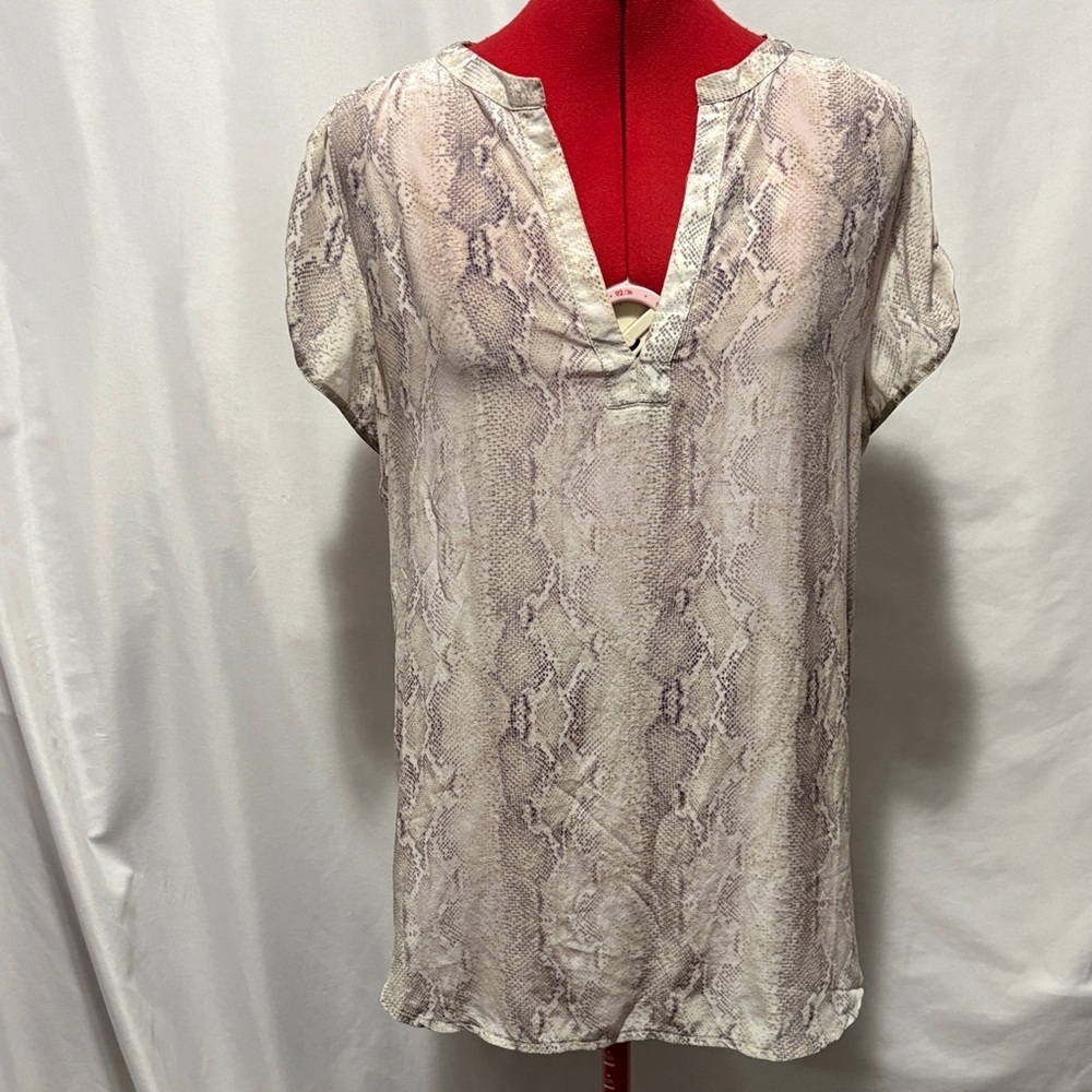Babaton Beige Snakeskin Blouse LL191